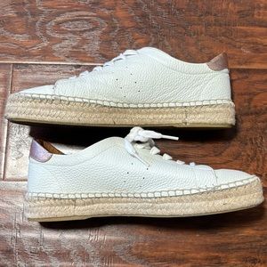 Dalson White Leather Espadrilles